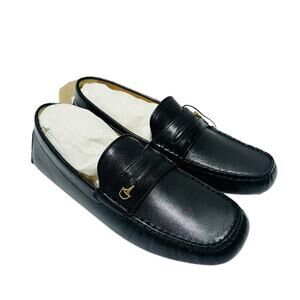 Gucci Half Horsebit Driver Loafers Size 8/US 8.5  Black Leather Shoes NIB